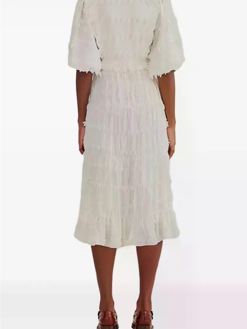 FARM Rio Ruffle Trim Dress White Small - Picture 6 of 9